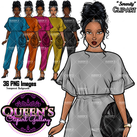 Afro girl clipart, Fashion clipart, Black woman clipart, Black girl magic, Fashion girl clipart, Girl boss clipart, Curvy girl, Black Queen