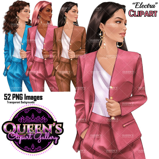 Business Woman Clipart | Professional Woman PNG | Office Fashion Clipart | Female Entrepreneur Illustration | Fashion Illustration