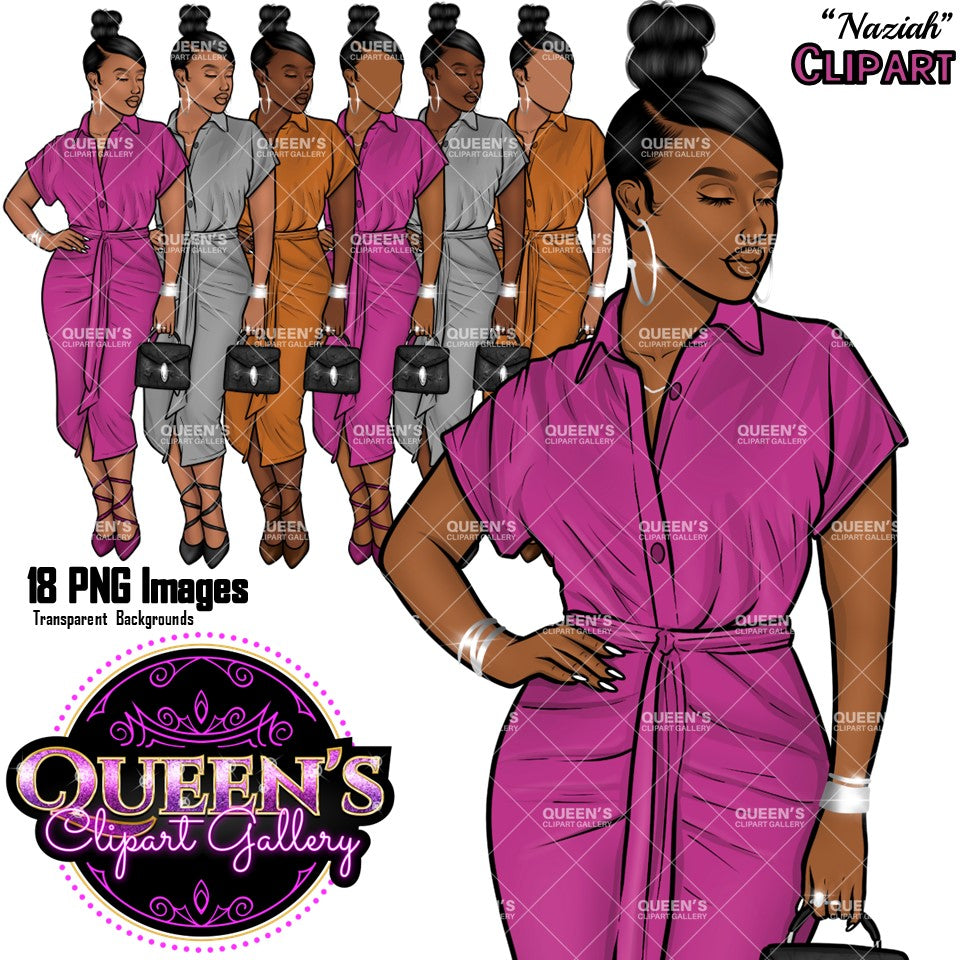 Black girl PNG | Afro girl clipart | Black woman clipart | Black girl magic | Fashion girl clipart | Girl boss clipart | Curvy girl | Boss
