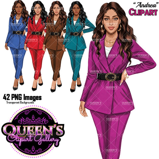 Business Woman Clipart Bundle PNG | Professional Woman Clipart | Fashion Girl Illustration | Fashion Woman Illustration
