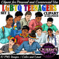LGBTQ teen clipart collection featuring diverse teenagers reading, writing and studying with Pride rainbow clothing and accessories, PNG images with transparent backgrounds