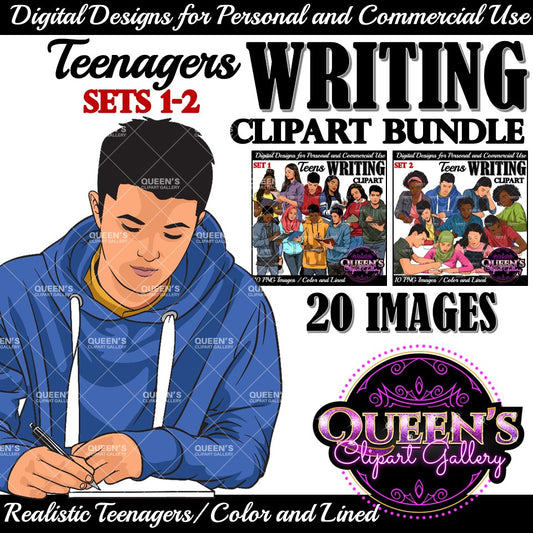 High School Teens Writing Clipart | Teens Writing Clipart | Teenager Clipart