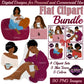 Black Woman Flat Clipart Bundle | Flat Illustration | Flat Design | Black Woman Clipart | Black Girl Magic