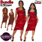 Elegant African American woman and white woman clipart featuring fashionable female characters in fitted dresses with long wavy hair and braided hairstyles in red, pink, blue, brown, and black.