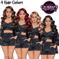 Black pajama woman clipart featuring fashionable women wearing fuzzy crop tops, drawstring sleep shorts and cozy cardigans in multiple hairstyles and hair colors, PNG clipart with transparent backgrounds.