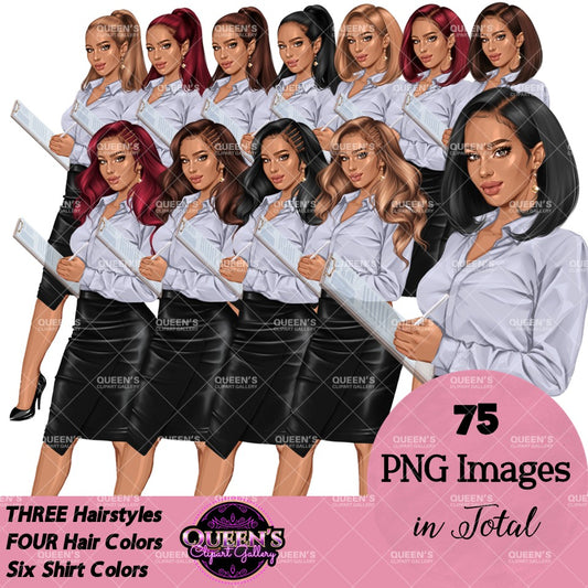 Professional Woman Clipart | Business Woman PNG | Working Woman Clipart | Female Professional Graphics