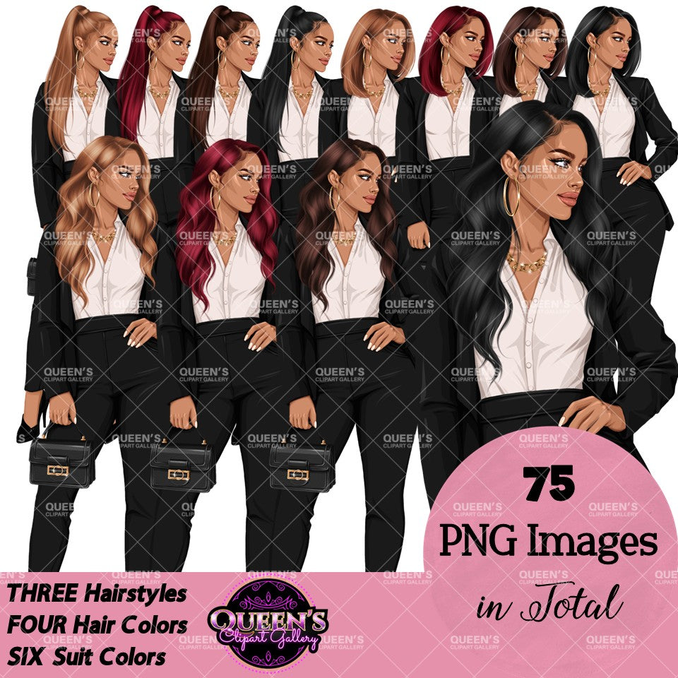 Business Woman Clipart PNG | Executive Woman Clipart | Boss Lady PNG | Professional Woman Graphics | Fashion Business Woman Clipart