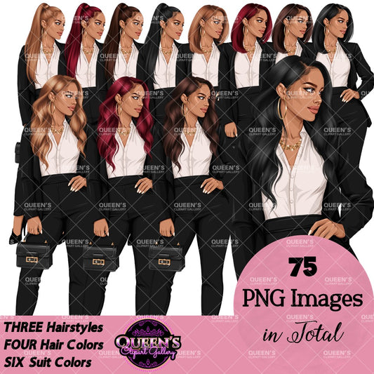 Business Woman Clipart PNG | Executive Woman Clipart | Boss Lady PNG | Professional Woman Graphics | Fashion Business Woman Clipart