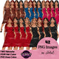Fashion woman clipart featuring elegant female characters with long wavy hairstyles wearing stylish fitted dresses in multiple colors.