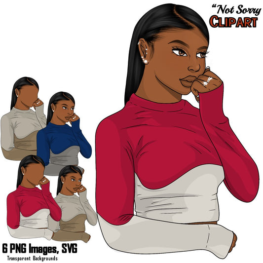 Afro girl clipart | Fashion clipart | Black woman clipart | Black girl magic | Fashion girl clipart | Girl boss clipart | Teenager Clipart