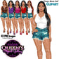Fashion woman clipart wearing distressed denim shorts and colorful sleeveless tops with long hair and braided hairstyles, stylish summer girl PNG with transparent backgrounds