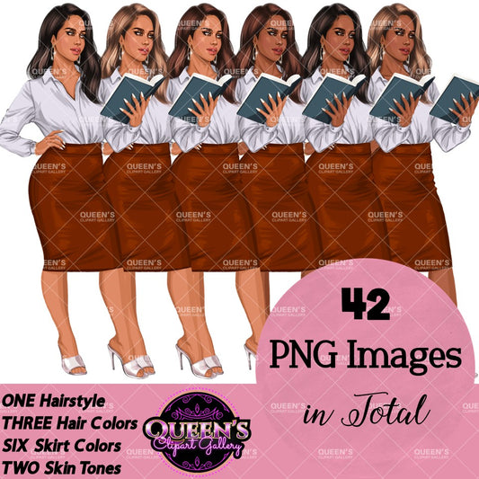 Teacher Clipart | Professional Woman PNG | Business Woman Clipart | Female Educator Illustration | Office Woman Illustration | Fashion Girl