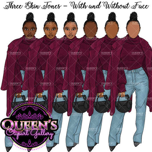 Afro girl clipart, Fashion clipart, Black woman clipart, Black girl magic, Fashion girl clipart, Girl boss clipart, Black girl, Planner girl