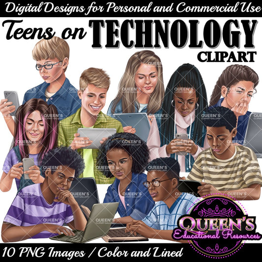 Back to listings Teens on Technology Clipart, Technology Clipart, Teenagers Clipart, High School Students, Teenagers in School, Computer Clipart, Phone
