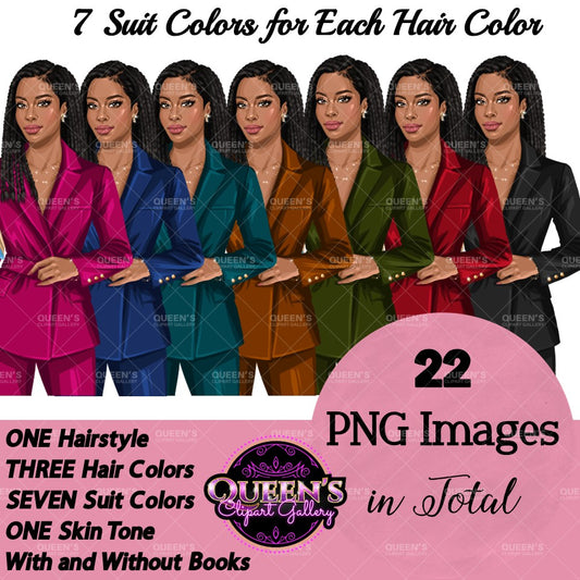 Black Woman Clipart | Professional Woman Clipart PNG | Teacher Clipart Bundle | Business Woman Clipart | Corporate Woman