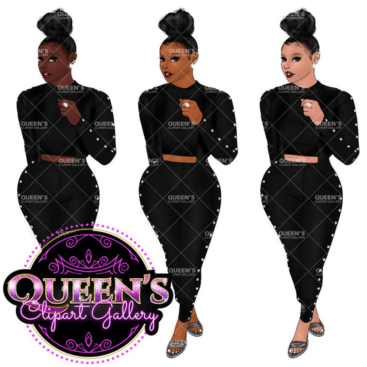 Black girl PNG | Afro girl clipart | Fashion girl clipart | Black woman | Black girl magic | Curvy girl clipart | African American woman