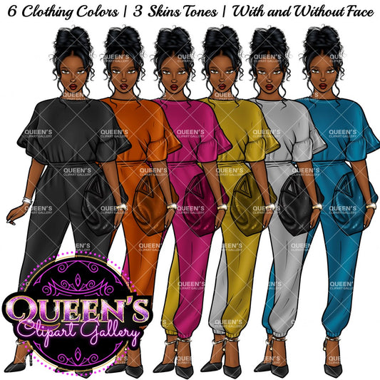 Afro girl clipart, Fashion clipart, Black woman clipart, Black girl magic, Fashion girl clipart, Girl boss clipart, Curvy girl, Black Queen