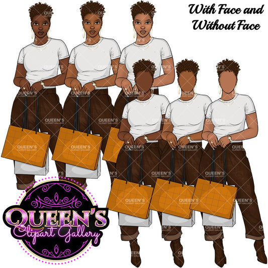 Afro girl clipart, Fashion clipart, Black woman clipart, Black girl magic, Fashion girl clipart, Girl boss clipart, Black girl png, Shopping
