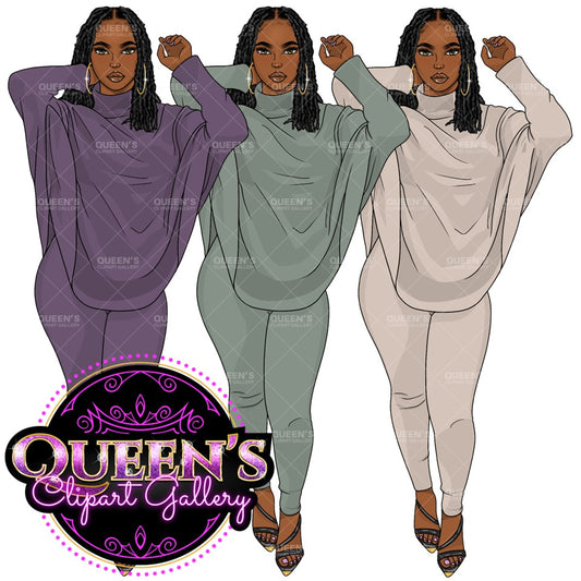 Black girl PNG | Afro girl clipart | Fashion girl clipart | Black woman clipart | Black girl magic | Curvy girl clipart | African American