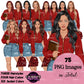 Teen Girl Clipart PNG | High School Girl Clipart | Fashion Teen Girl Graphics | School Teen PNG | Denim Skirt Teen Clipart