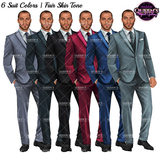 Male Businessman Clipart PNG | Professional Man in Suit Illustration | Men's Fashion Clipart | Man Clipart Illustration