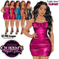 Leather Dress Woman Clipart Bundle | Black Woman and White Woman Clipart | Fashion Woman PNG | Curvy Woman Clipart | Fashion Girls