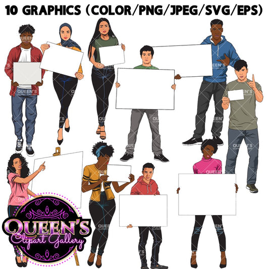 Teenagers Presenting | High School Students Clipart | Speeches | Teen Clipart | Teenagers Clipart