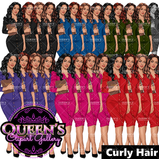 Boss girl, Fashion girl clipart, Fashion illustration clipart, Curvy girl clipart, White woman clipart, Business woman, Curvy woman png, Girl boss, Planner girl