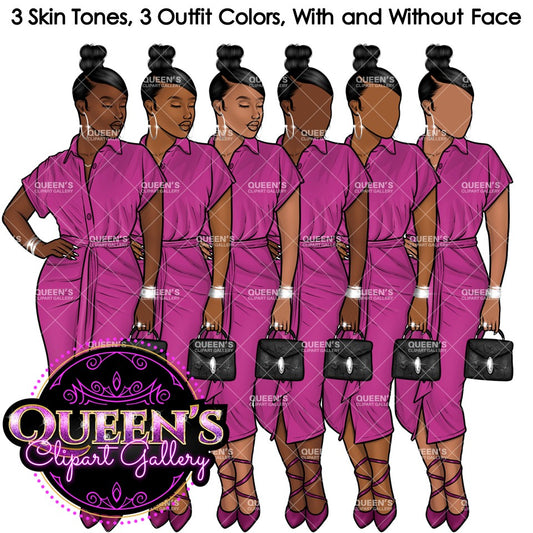 Black girl PNG | Afro girl clipart | Black woman clipart | Black girl magic | Fashion girl clipart | Girl boss clipart | Curvy girl | Boss