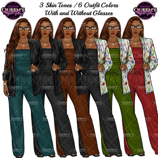 Afro Girl Clipart, Afro Woman Clipart, Fashion Girl Clipart, Fashion Illustration Clipart, Black Girl Magic, Girl Boss, African American