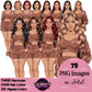 Pajama Girl Clipart PNG | Blonde Sleepwear Woman Clipart | Cozy Loungewear Fashion Illustration | Pajama Party Girl PNG