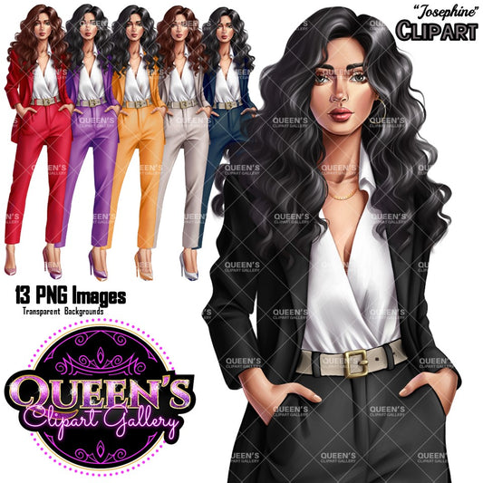 Girl Boss Clipart | Woman Clipart | Fashion Girl | Business Woman Clipart | Fashion Illustration | Business Girl Clipart | Office | Boss