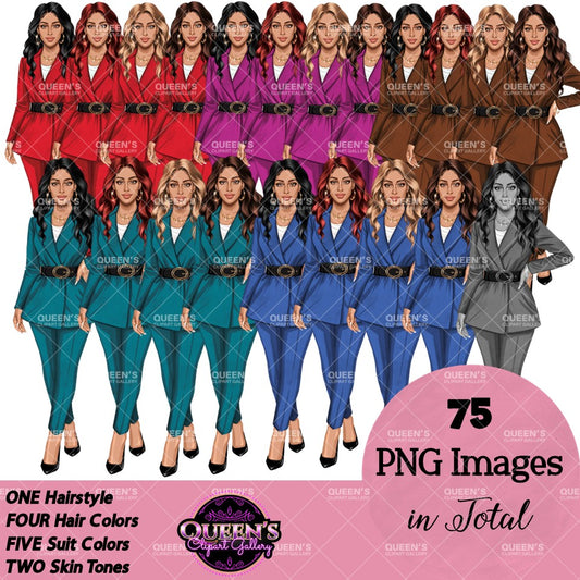 Business Woman Clipart Bundle PNG | Professional Woman Clipart | Fashion Girl Illustration | Fashion Woman Illustration