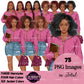 High School Teen Girl Clipart PNG | Diverse Teen Girls Clipart | Fashion Teen Girls | School Girl Graphics | Teenager PNG