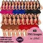 Lingerie clipart PNG featuring a woman in lace lingerie with multiple hairstyles, hair colors, lingerie color variations, and transparent backgrounds. Perfect for planners, websites, digital designs, social media, and commercial projects.