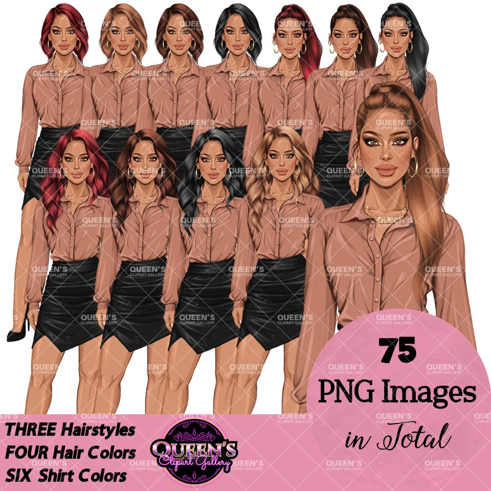 Professional Woman Clipart PNG | Business Woman Clipart | Corporate Woman PNG | Office Woman Clipart | Fashion Girl