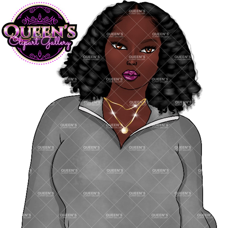 Afro girl clipart | Pajamas clipart | Black woman clipart | Black girl magic | Fashion girl clipart | Girl boss clipart | Black girl png