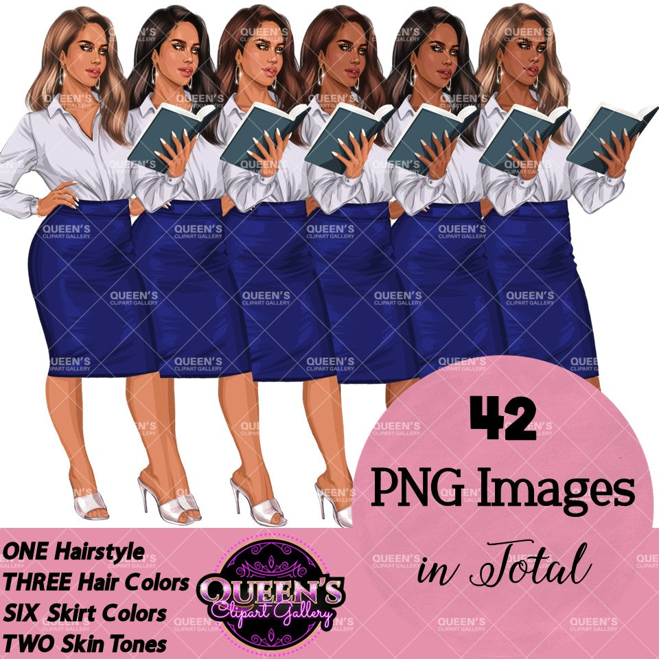 Teacher Clipart | Professional Woman PNG | Business Woman Clipart | Female Educator Illustration | Office Woman Illustration | Fashion Girl