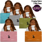Black Woman Flat Illustration | Laptop Woman Working Clipart | Work From Home PNG | Flat Illustration | Flat Design