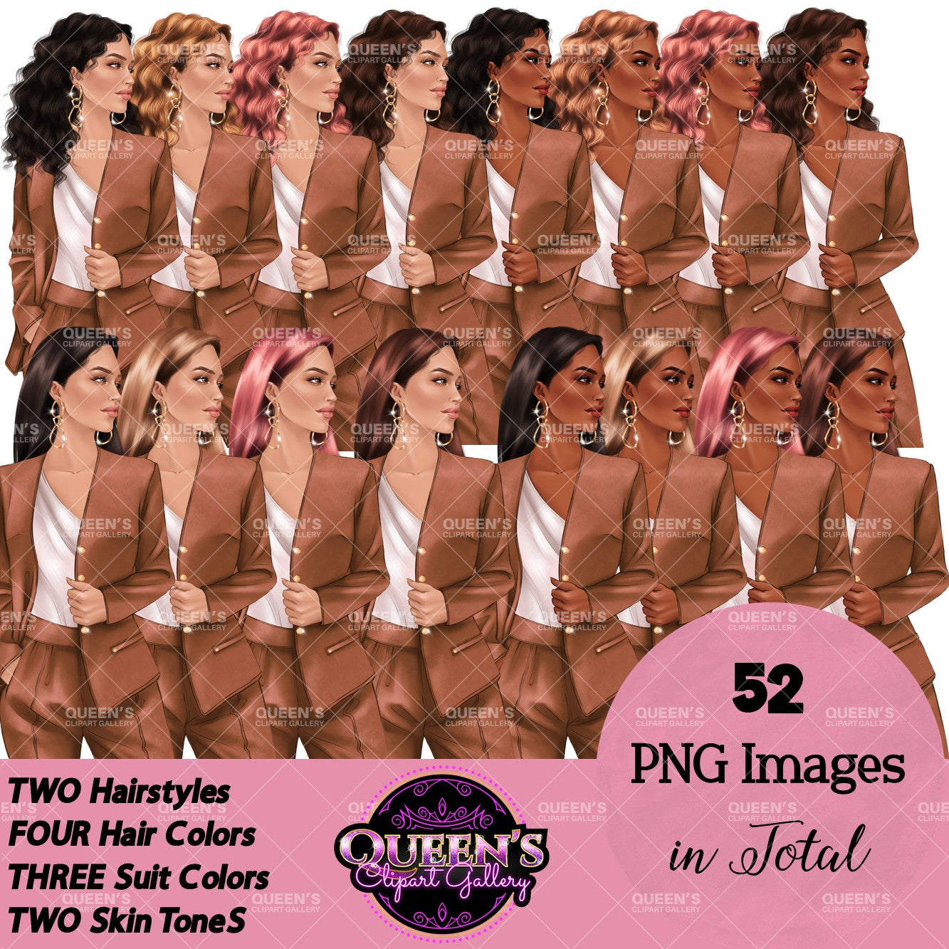 Business Woman Clipart | Professional Woman PNG | Office Fashion Clipart | Female Entrepreneur Illustration | Fashion Illustration
