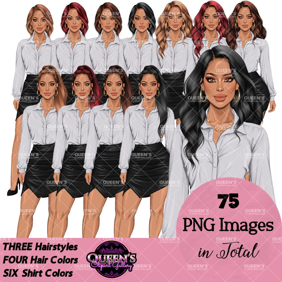 Professional Woman Clipart Bundle PNG | Business Woman Clipart | Corporate Woman PNG | Office Woman Clipart