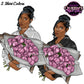 Woman With Flowers Clipart, Mother's Day Clipart, Fashion Girl Clipart, Flowers Clipart, Roses Clipart, Black Woman Clipart, Afro Woman