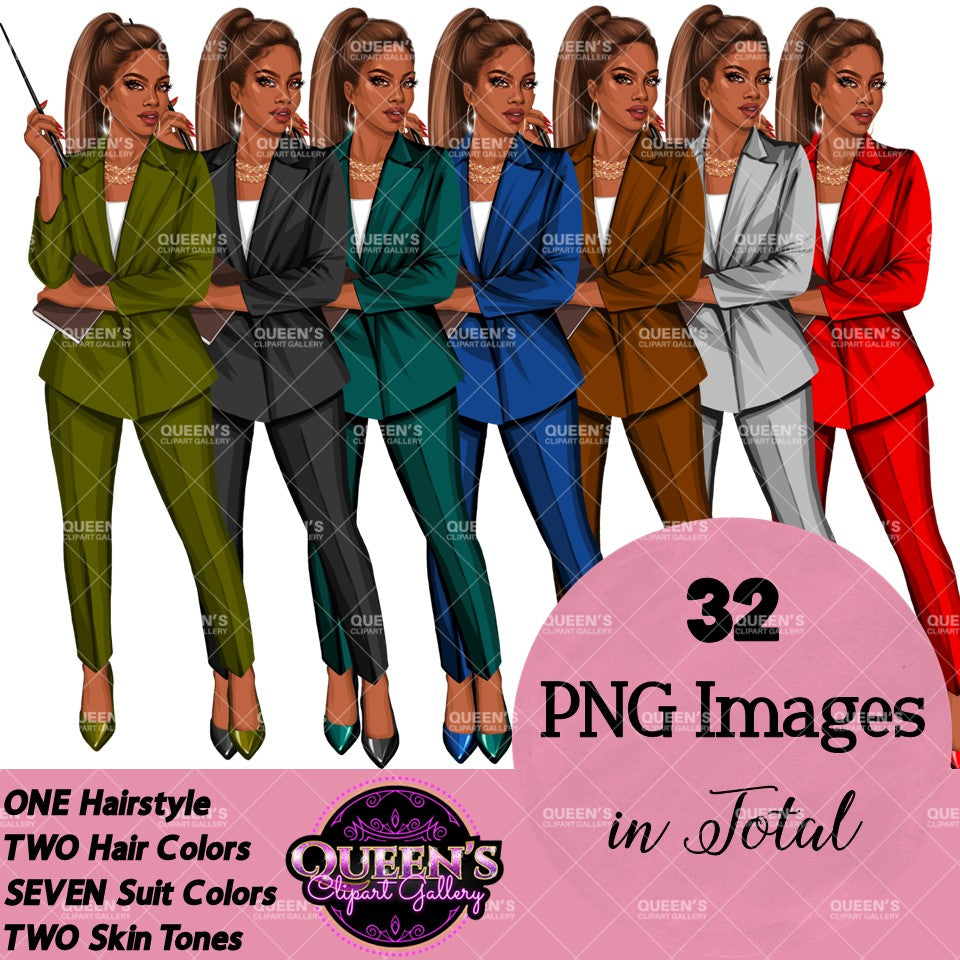 Teacher Clipart | Professional Woman PNG | Business Woman Clipart | Female Educator Illustration | Office Woman Illustration