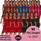 Black woman clipart featuring stylish African American women with long braided hairstyles and colorful elegant dresses.
