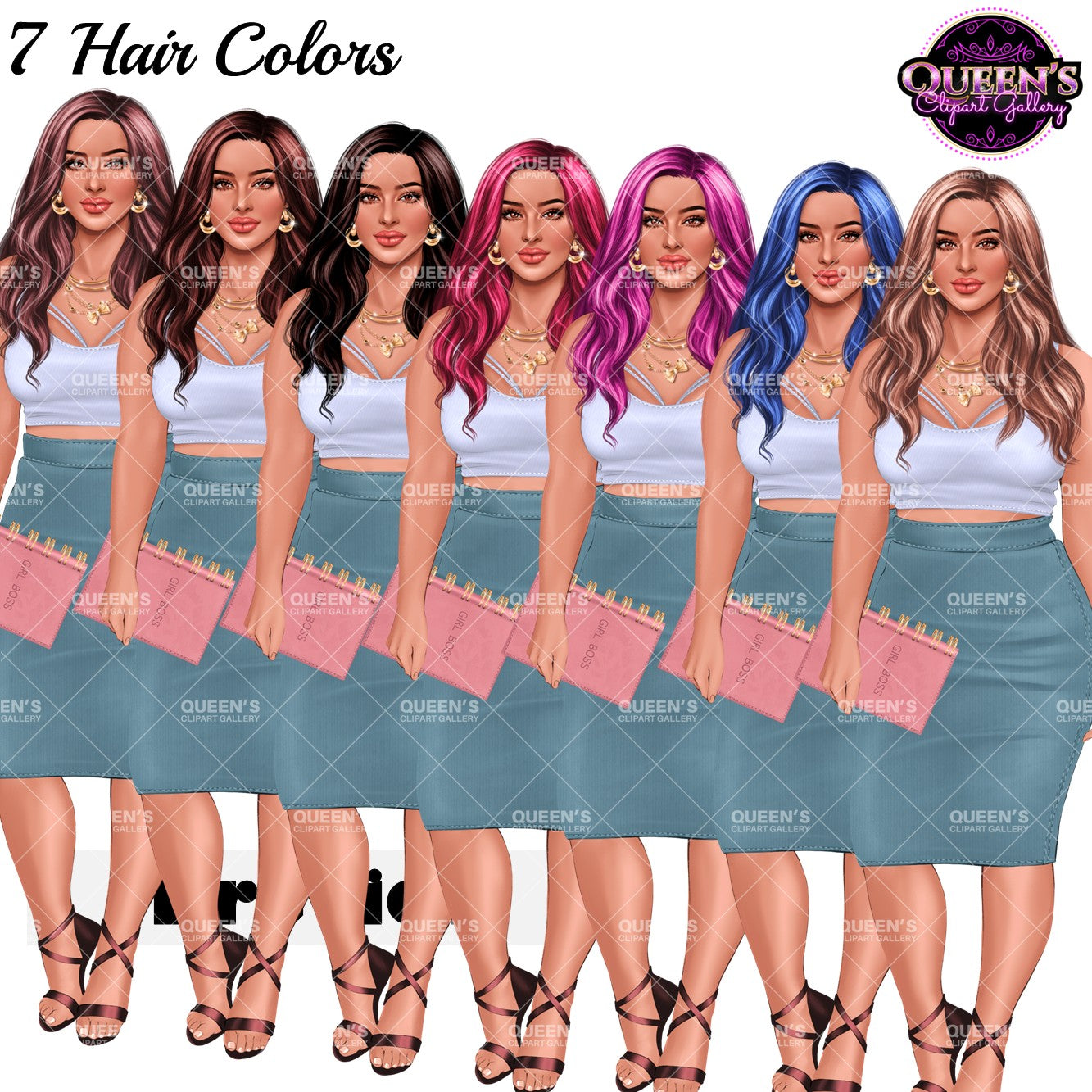 Fashion Girl Clipart | Woman Clipart | Planner Girl PNG | Fashion Girl Illustration | Journal Illustration
