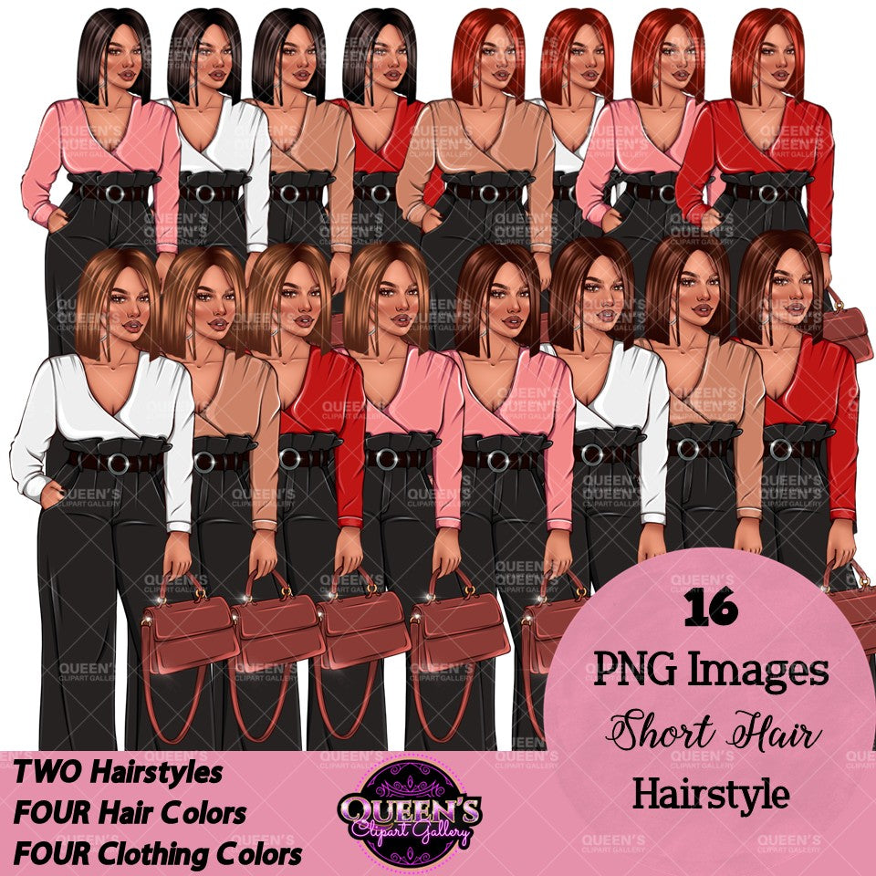 Fashion Woman Clipart PNG | Business Woman Clipart | Fashion Girl Illustration | Professional Woman PNG | Office Fashion Clipart