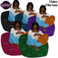 Black Woman Relaxing Illustration | Self-Care Flat Illustration | Cozy Woman PNG | Coffee And Couch Clipart | Flat Illustration | Flat Design
