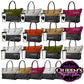 Purse and coffee cup clipart collection featuring colorful tote bags, handbags and travel coffee cups in multiple designs with transparent backgrounds.