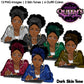 Fashion Clipart | Black Girl Magic Clipart | Black Girl Clipart | Afro Girl Clipart | Afro Woman | Technology Clipart | Girl Boss Clipart