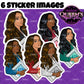 Afro Girl Clipart, Afro Woman Clipart, Stickers, Planner Girl, Business Woman Clipart, Black Girl Magic, Girl Boss, Afro Clipart, Fashion